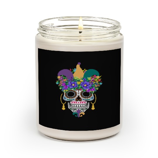 Mardi Gras Costume El Dia De Los Muertos Flower Scented Candles