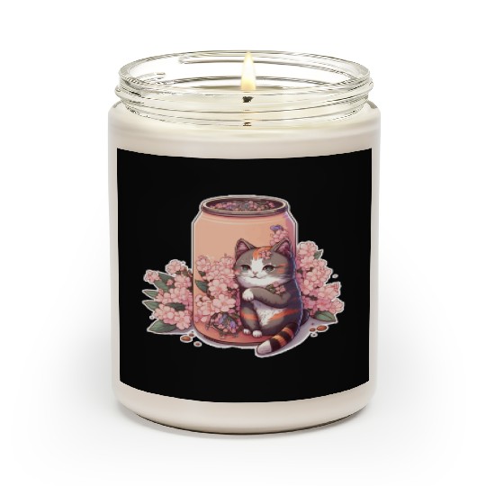 Anime cat Scented Candles