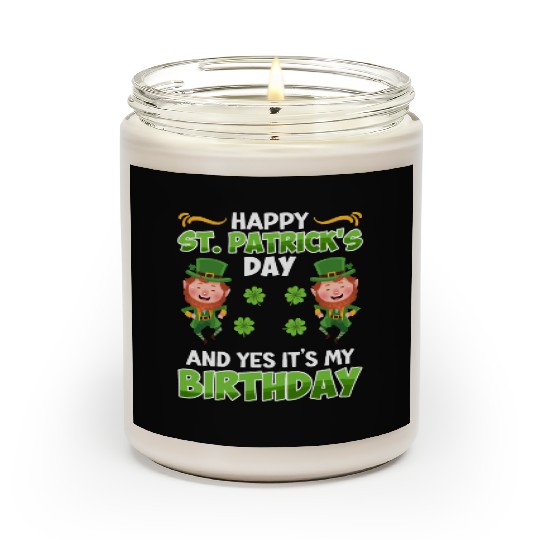 St. Patrick's Day Birthday Scented Candles