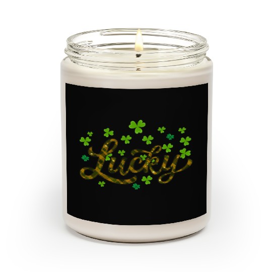 Lucky St Patricks Day, leaf clover, shamtock Scented Candles