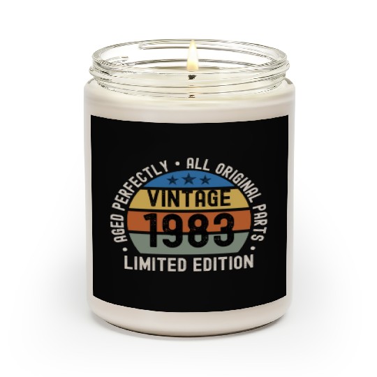 40th Birthday Vintage 1983 Scented Candles