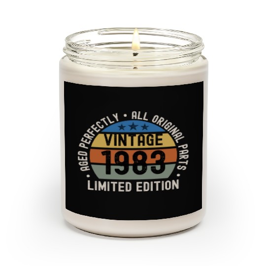 40th Birthday Vintage 1983 Scented Candles