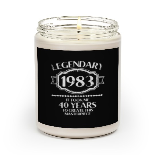 40th Birthday Vintage 1983 Scented Candles