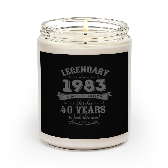 40th Birthday Vintage 1983 Scented Candles