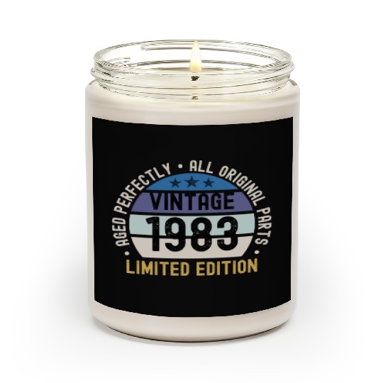 40th Birthday Vintage 1983 Scented Candles