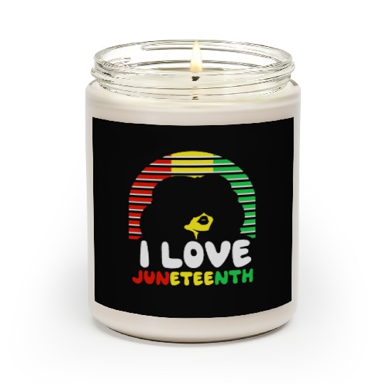 I Love Juneteenth 1865 Black American African Scented Candles