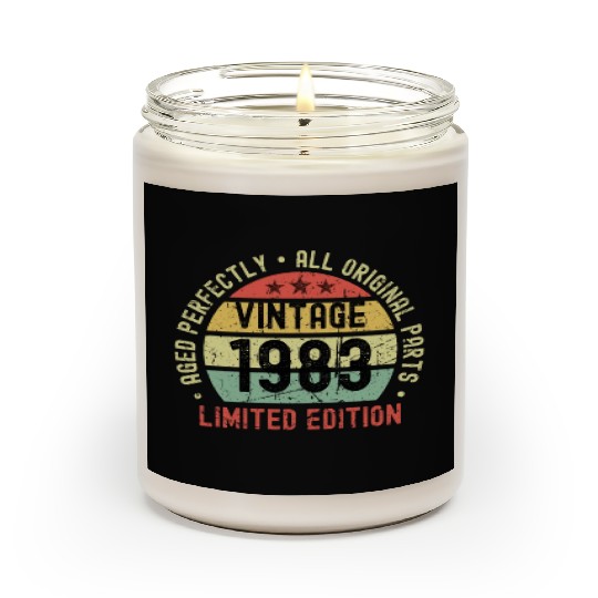 40th Birthday Vintage 1983 Scented Candles