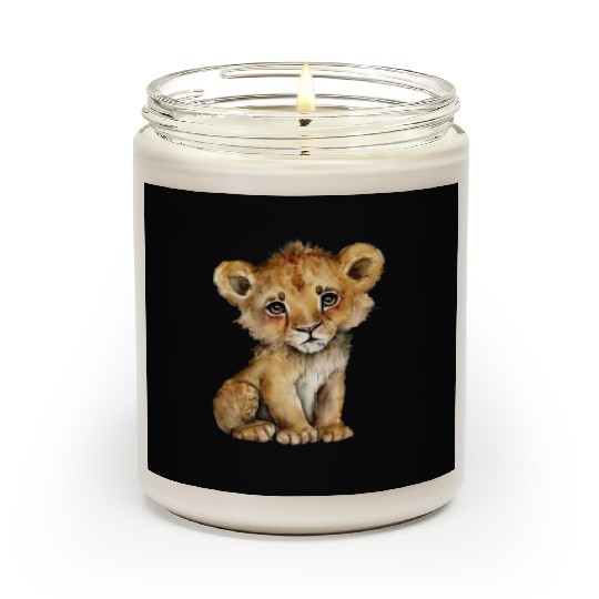 Cute Baby Cat Zodiac Leo Scented Candles
