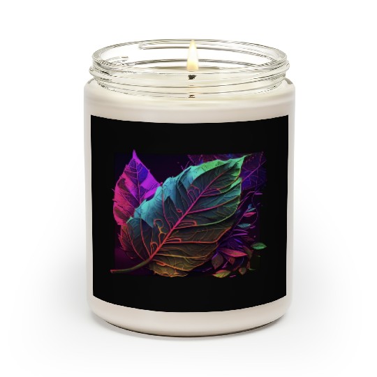 Vibrant Leaf Synthwave Scented Candles
