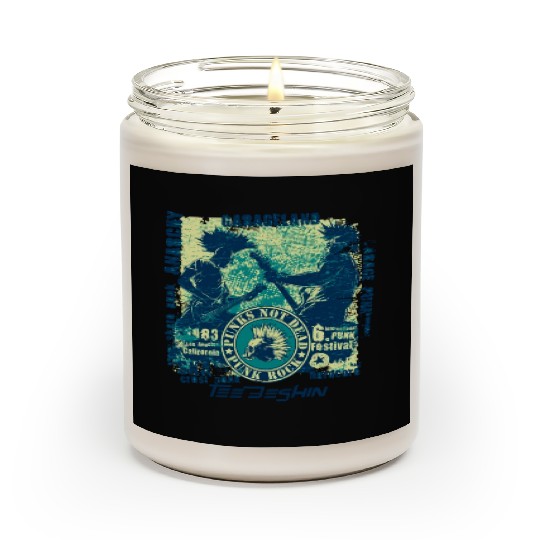 Punk Rock Skull Guitar Concert Scented Candles