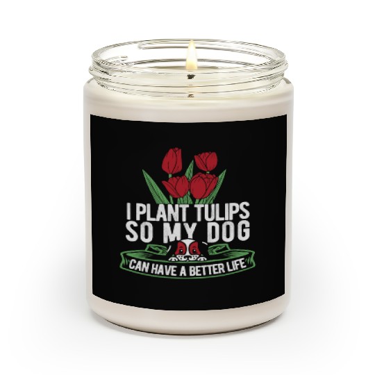 Tulip Gardening Dog Scented Candles