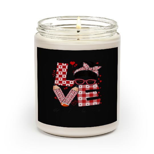 Art Teacher Love Messy Bun Scented Candles