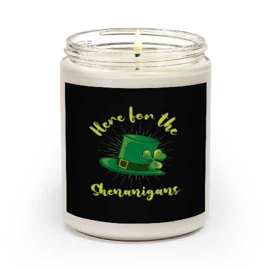 St Patrick's Day Here for the Shenanigans Scented Candles