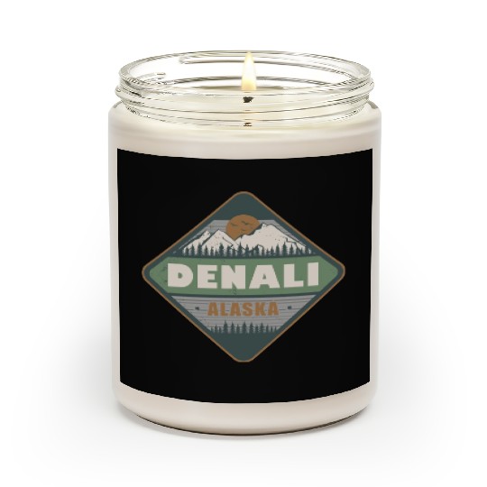 Denali Alaska US Vintage Hiking Design Scented Candles