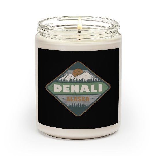 Denali Alaska US Vintage Hiking Design Scented Candles