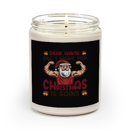 Dear Santa Christmas Gym Training Holiday Workout Scented Candles