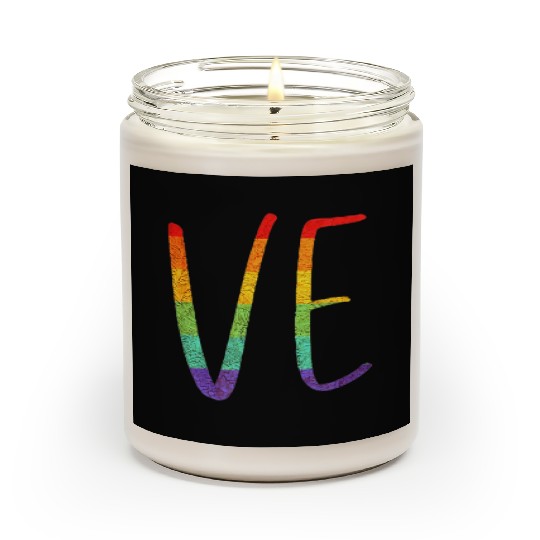 LGBT Pride Love LO VE Lesbian Couple Matching Love Scented Candles