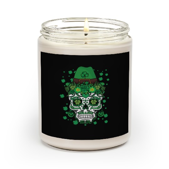 El Dia De Los Muertos St Patty's Day Irish Flower Scented Candles