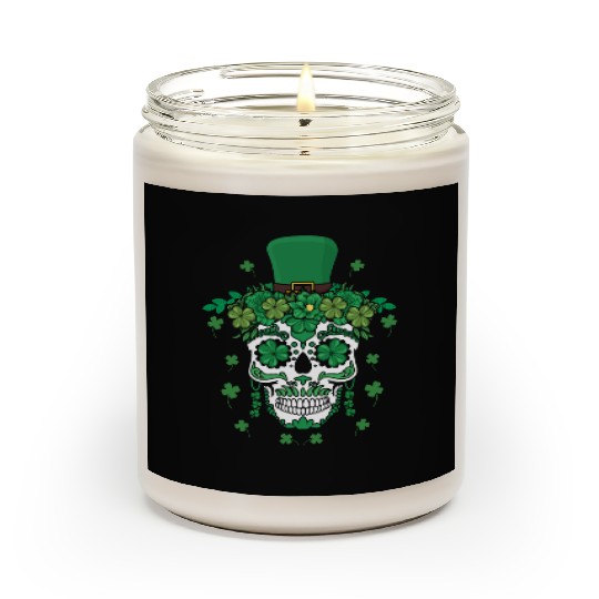 Dia De Los Muertos St Patty's Day Irish Flower Scented Candles