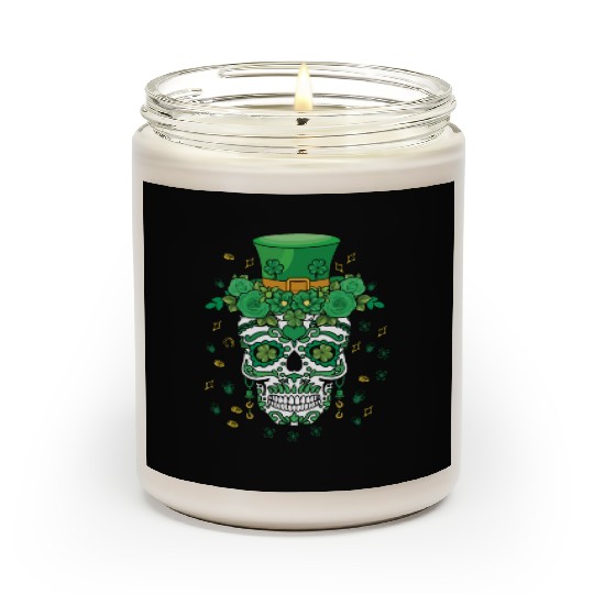 Dia De Los Muertos St Patty's Day Irish Flower Scented Candles