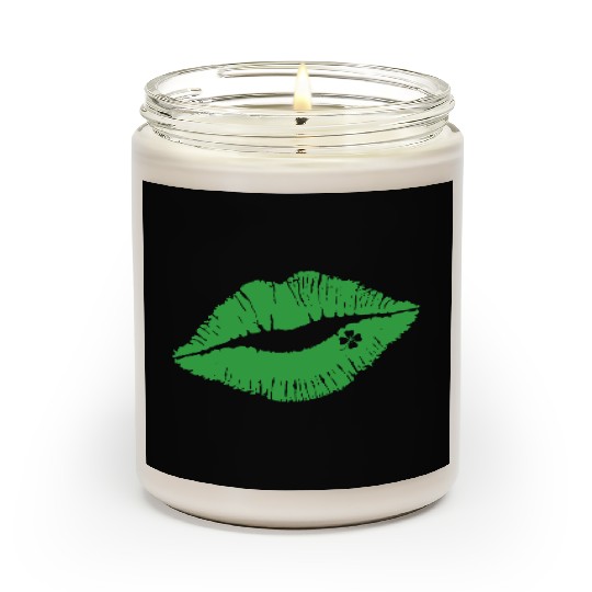 Lips Shamrock Scented Candles, St Patricks Day Presents