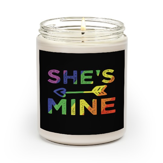 Lesbian Couple She s Mine I m Hers Matching LGBT Scented Candles
