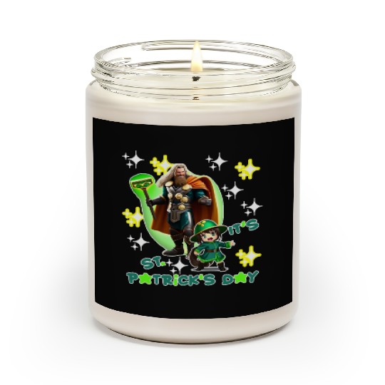 Kids St. Patrick's Day Shamrock "Thor, anime" Scented Candles