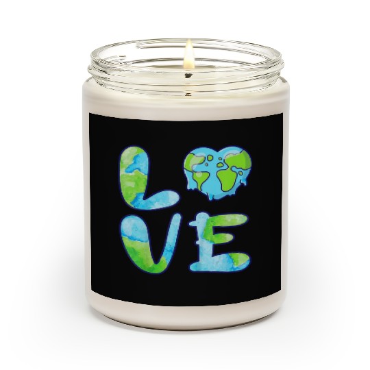 LOVE Earth Day 2023 Cute Earth Lover Kids Scented Candles