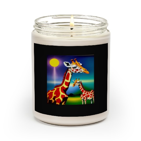 Giraffe in the spectrum of light Scented Candles
