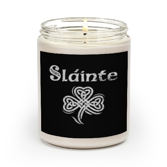 Slainte Irish Cheers Good Health St Patricks Day Scented Candles