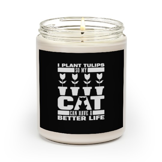 Tulip Gardening Cat Scented Candles