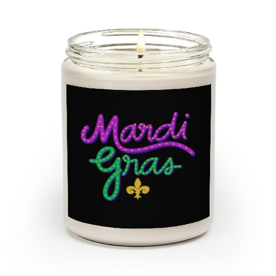 Mardi Gras Carnival Fiesta Party Louisiana New Orl Scented Candles