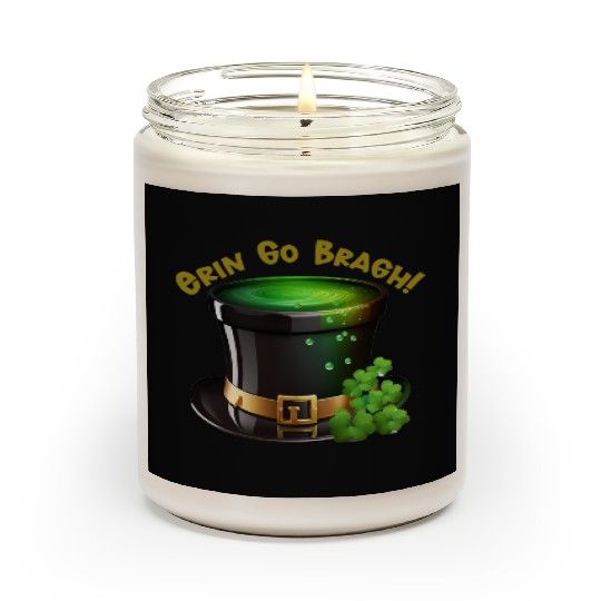Get Lucky with this 'Erin go Bragh' Top Hat Design Scented Candles
