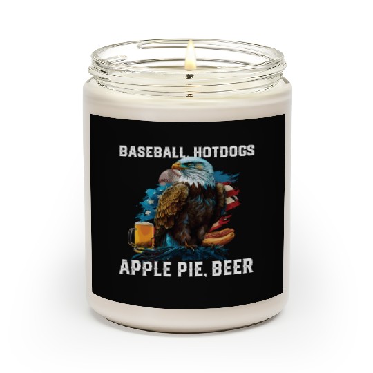 Baseball Hotdogs Apple Pie Beer Drinker Patriotic Scented Candles