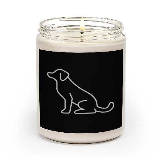Dog Logo Sign Labrador Retriever Dog Lover Scented Candles