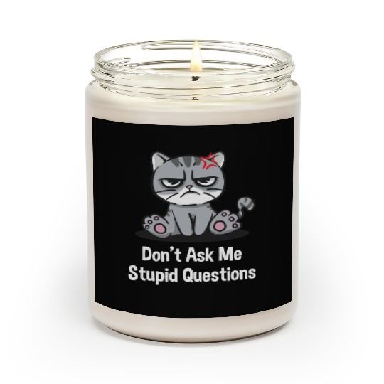 Dont Ask Me Stupid Questions Funny Sarcastic Humor Scented Candles
