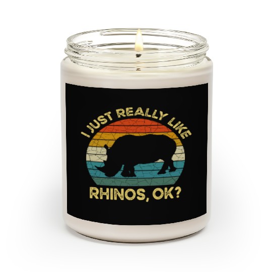 Funny I Just Really Like Rhinos OK, Funny Rhino Scented Candles