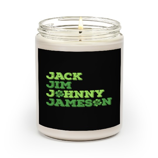 Jack Jim Johnny Jameson 4 Founder St Patrick's Day Scented Candles