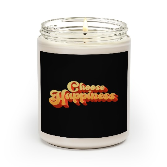 Choose Happiness Typography Scented Candles