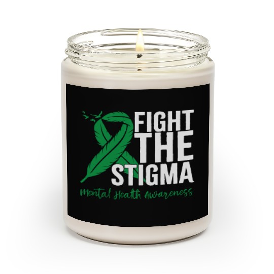 Fight The Stigma Green Ribbon Mental Health Scented Candles