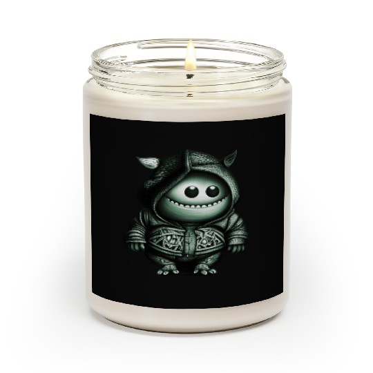 Goofy Looking Monster Green Scented Candles