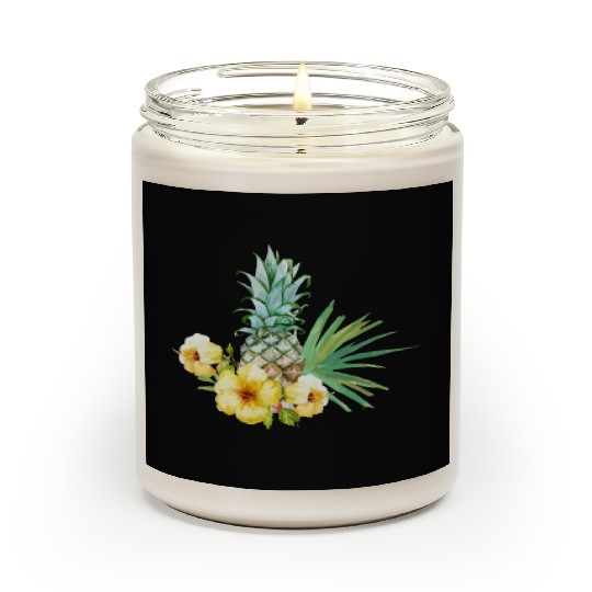 Tropical Flower Pineapple Summer Girl Hawaii Scented Candles