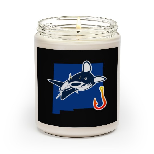 Catfishing Season New Mexico State Flag Fish Rod Scented Candles