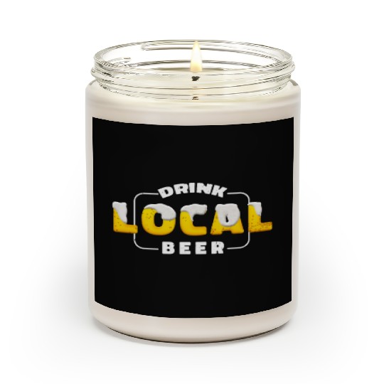 Drink Local Beer, Support Local Brewery Beer Group Scented Candles