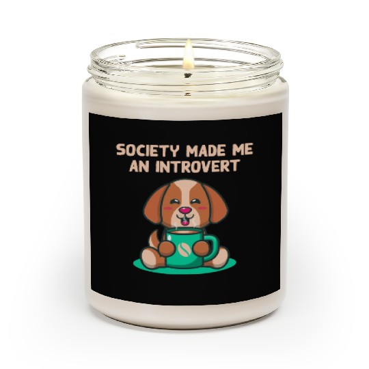 Handcrafted by Society Introvert Sayings Antisocia Scented Candles