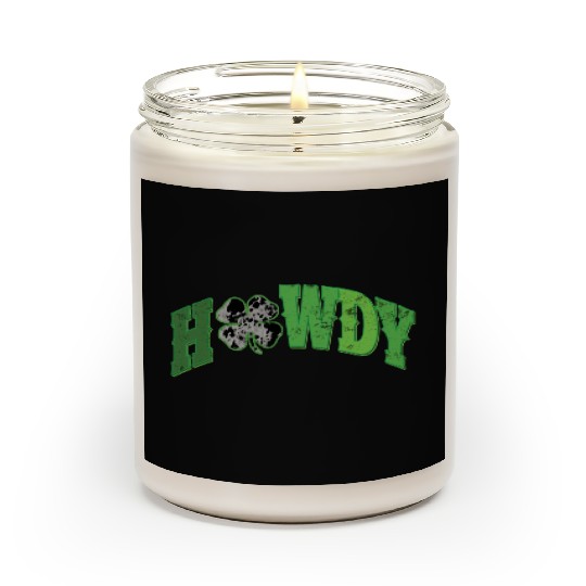 Howdy Western St Patricks Day Scented Candles