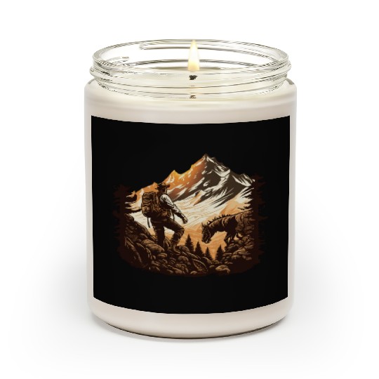 walking in mountains Scented Candles