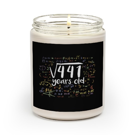 21st Birthday Square Root of 441: 21 Years Old Scented Candles