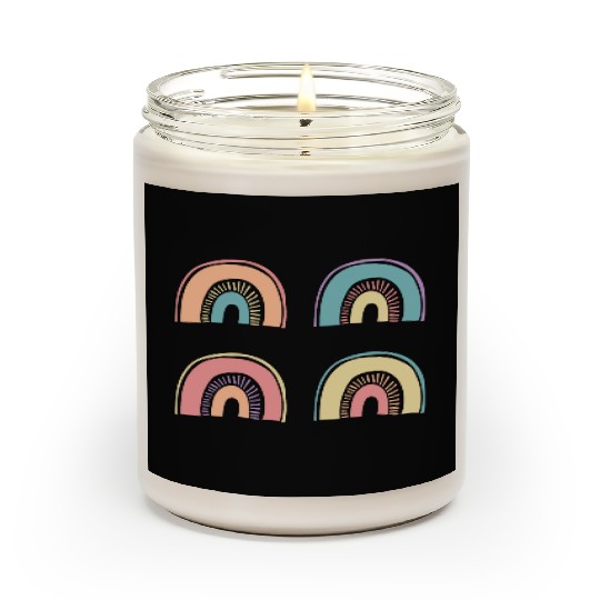 Multi Rainbow Scented Candles