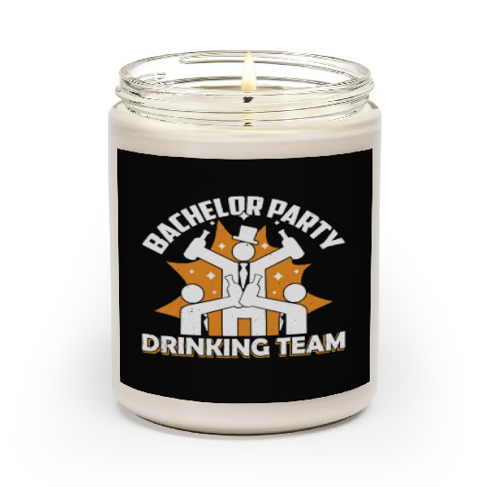 Bachelor Party Drinking Team Bride Groom Scented Candles